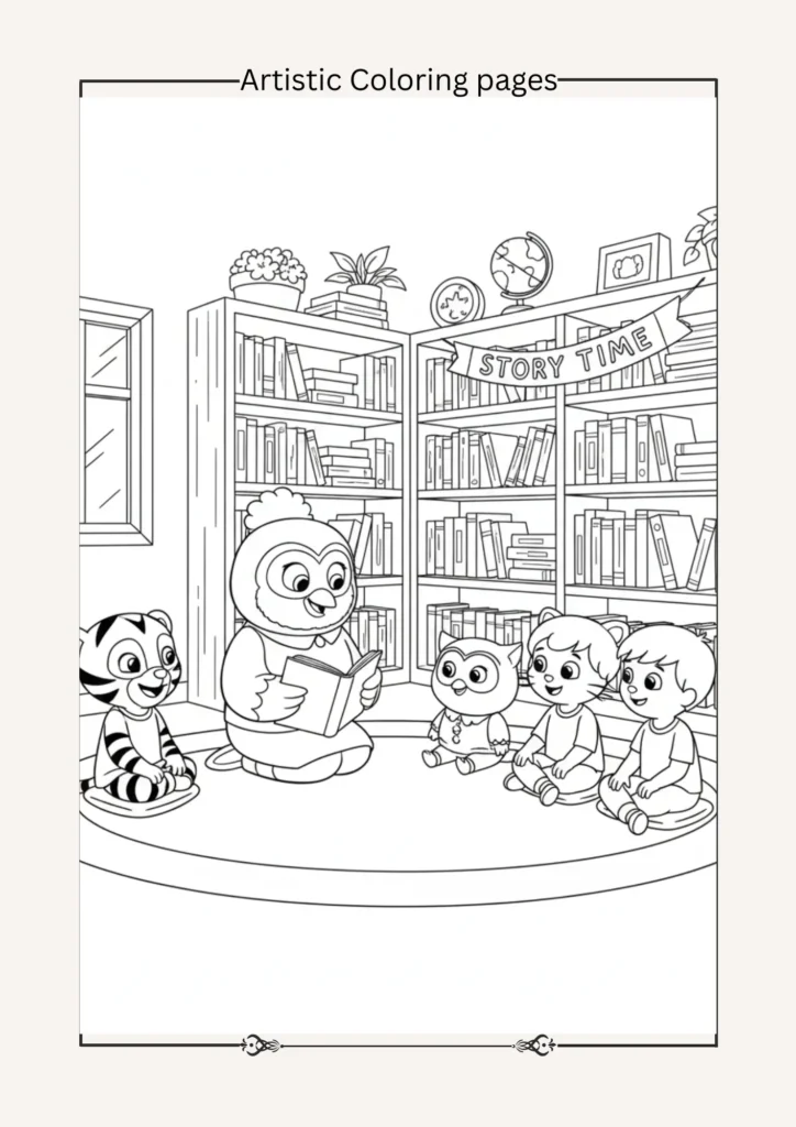 Story time at the library