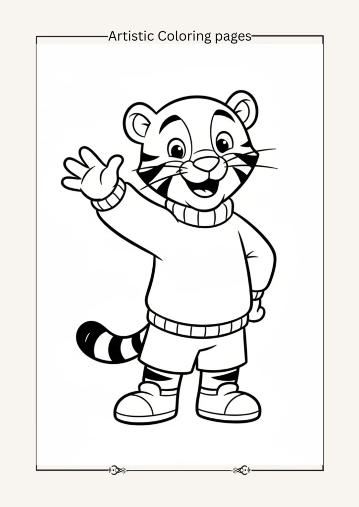 Daniel Tiger waving hello