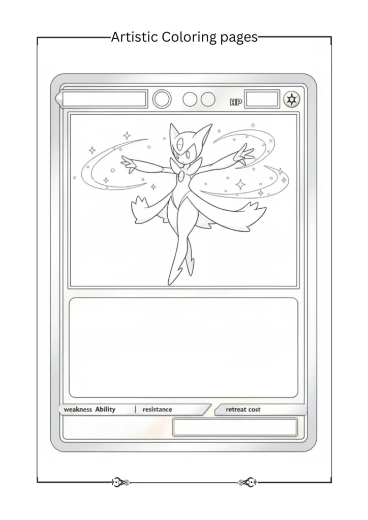 Line art of Gardevoir for coloring