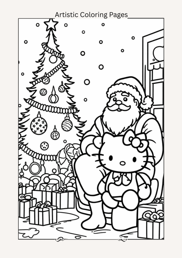 Hello Kitty and Santa Claus