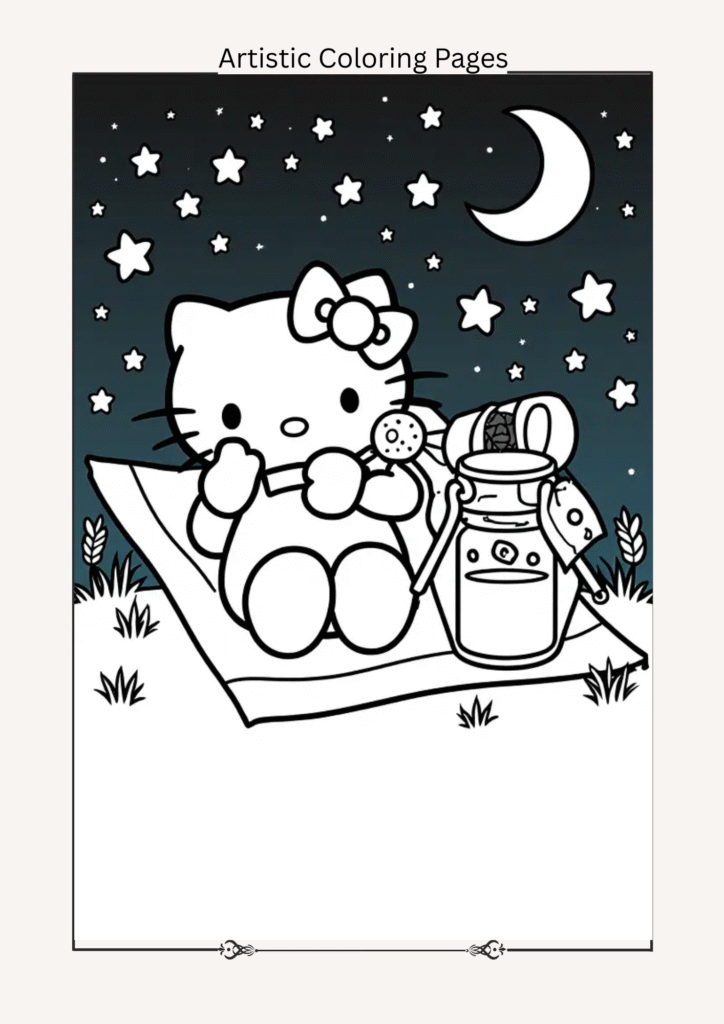 Hello Kitty and the Moon