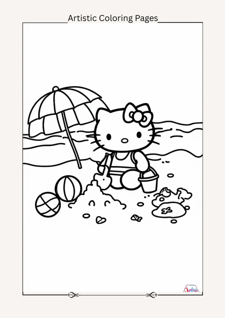 Hello Kitty at the Beach