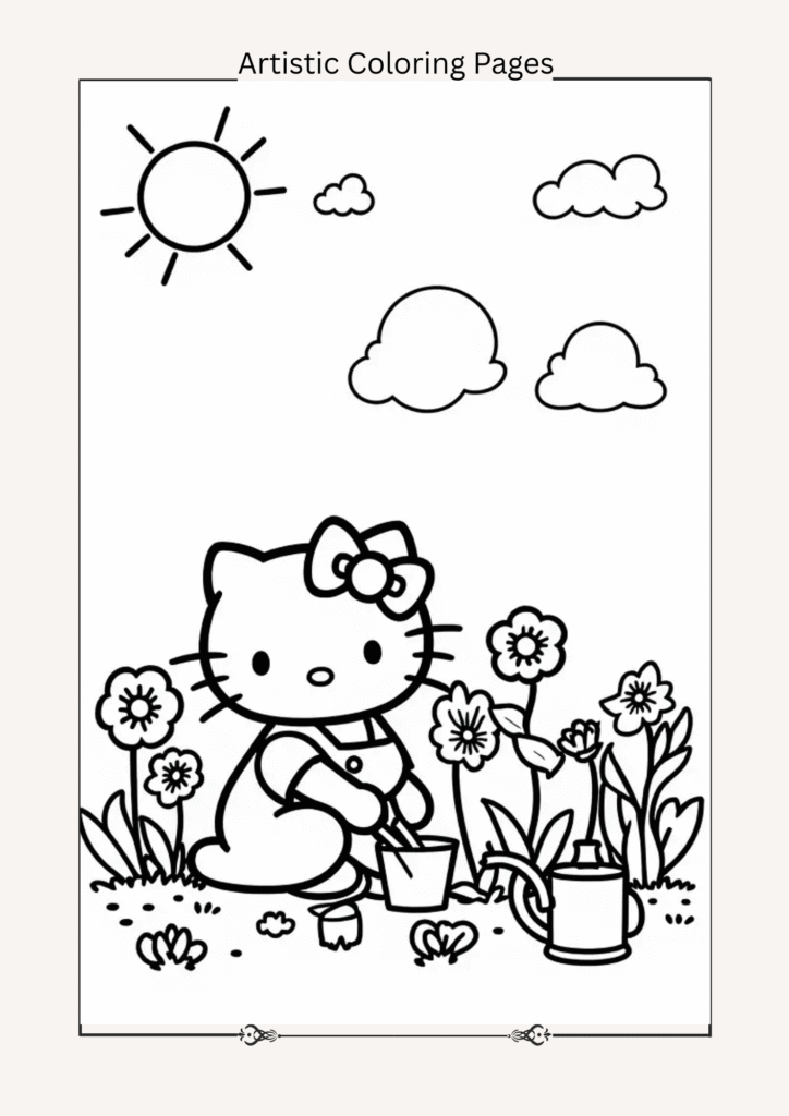 Hello Kitty with flowers
