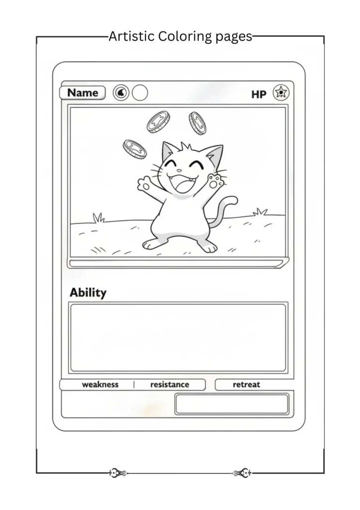 Meowth joyfully juggling coins.