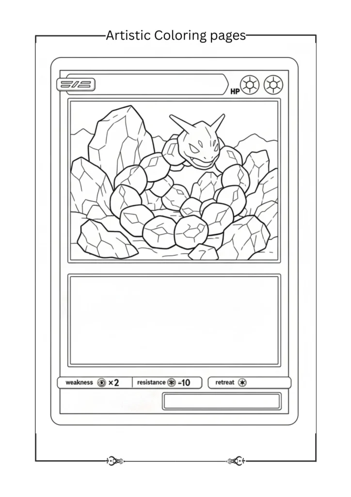 Onix surrounded by rocky landscape outline