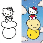 Hello kitty Coloring pages