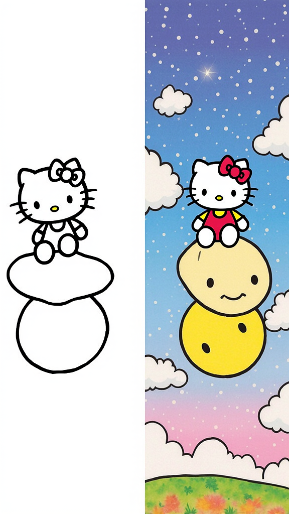 Hello kitty Coloring pages